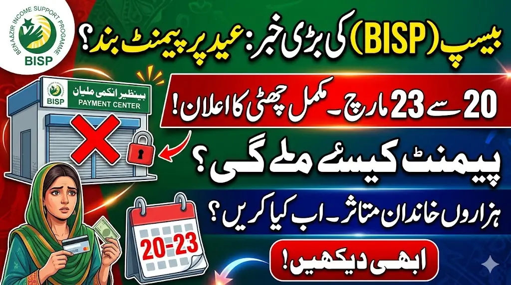 BISP Offices & Payment Centers Closed for Eid-ul-Fitr 2026 – Important Dates You Must Know