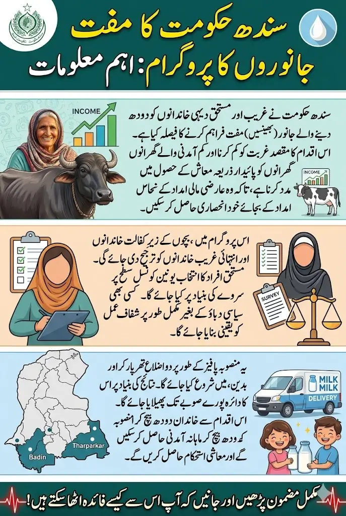 Sindh Government to Provide Dairy Animals to Poor Families – Who Is Eligible?