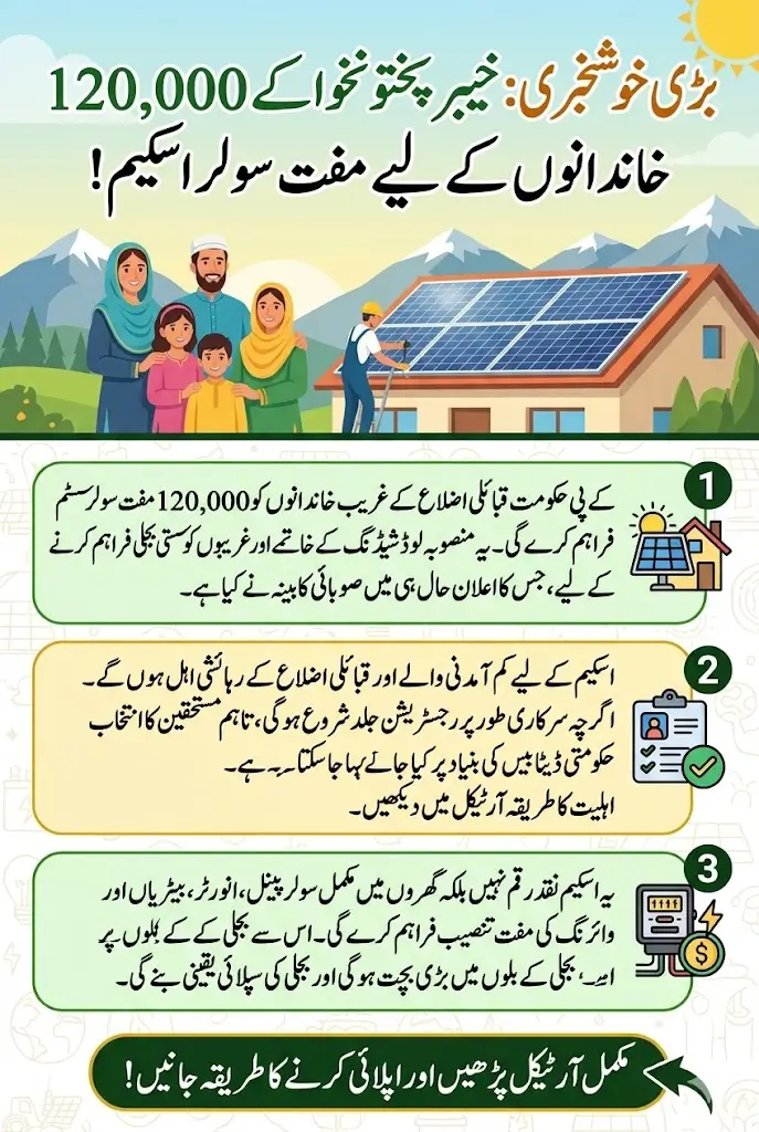 KP Government Approves Free Solar Systems for 120,000 Families – Who Can Apply and How the Scheme Will Work